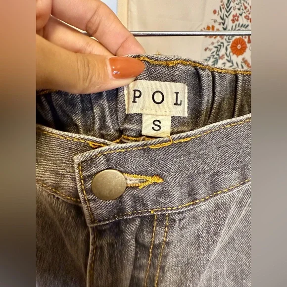 NEW POL Black Floral Patchwork Denim Jeans - Picture 6 of 7